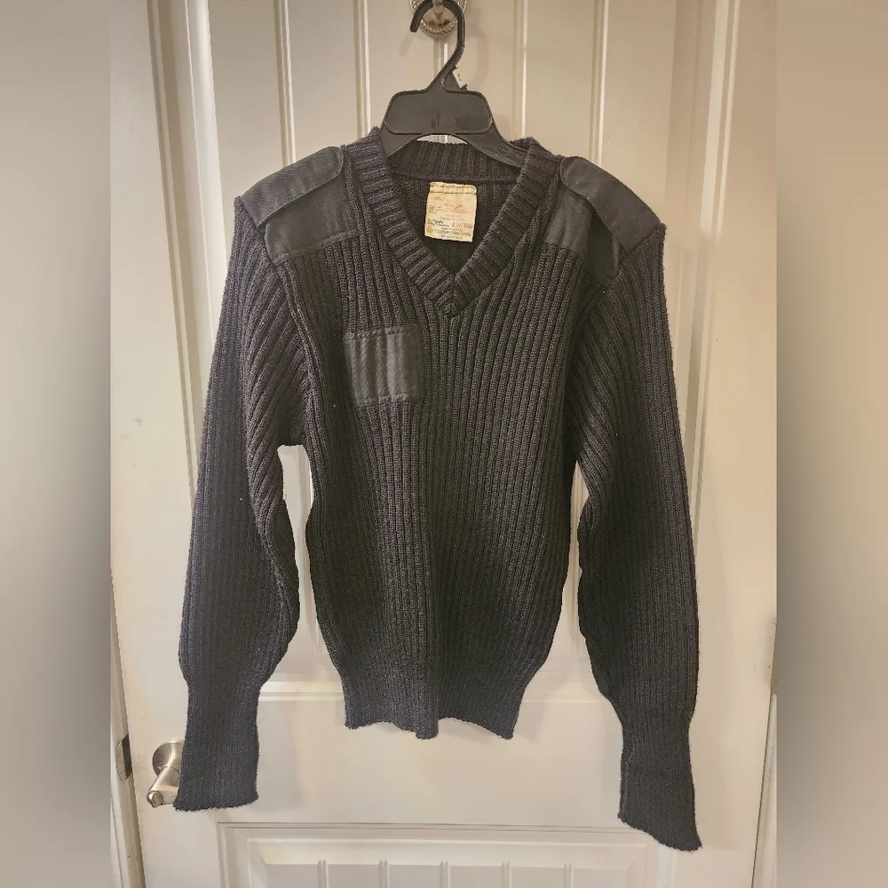 Brigade Quartermasters 40W Woolly Pully Sweater | Made in England | Black